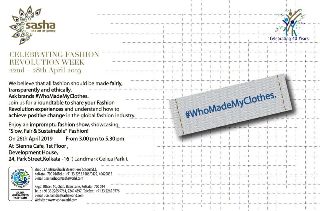Who made my clothes fashion show - Sasha Kolkata shop