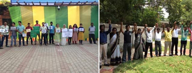 SASHA World Fairtrade Day human chain June 2016