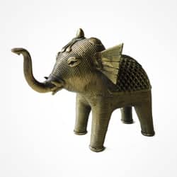Brass dhokra elephant created by Sasha
