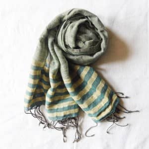 Pin-striped handloom woven stole