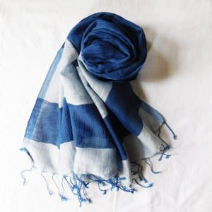 Breezy blue handloom woven stole