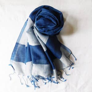 Breezy blue handloom woven stole