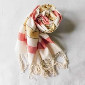 Diamond Jamdani hand woven stole