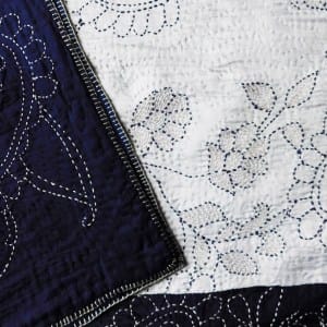 Paisley Jaal kantha bed cover