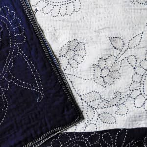 Paisley Jaal kantha bed cover