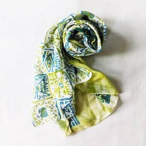 African block printed stole