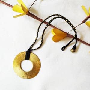 Fair Trade brass dhokra necklace by Sasha handicrafts
