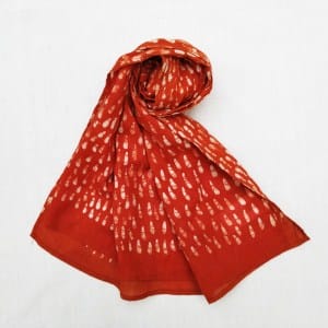 Raindrop batik stole