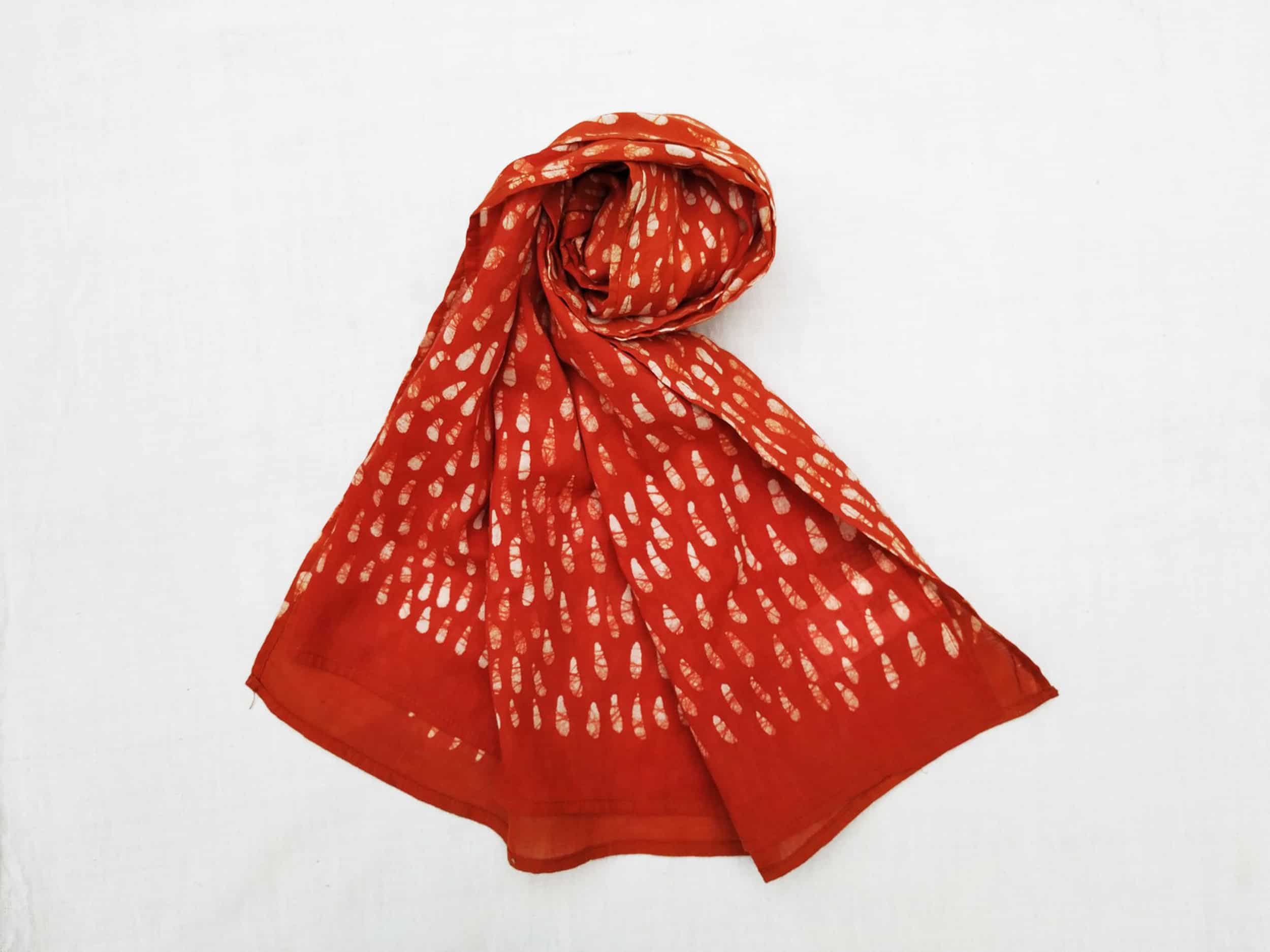 Raindrop batik stole