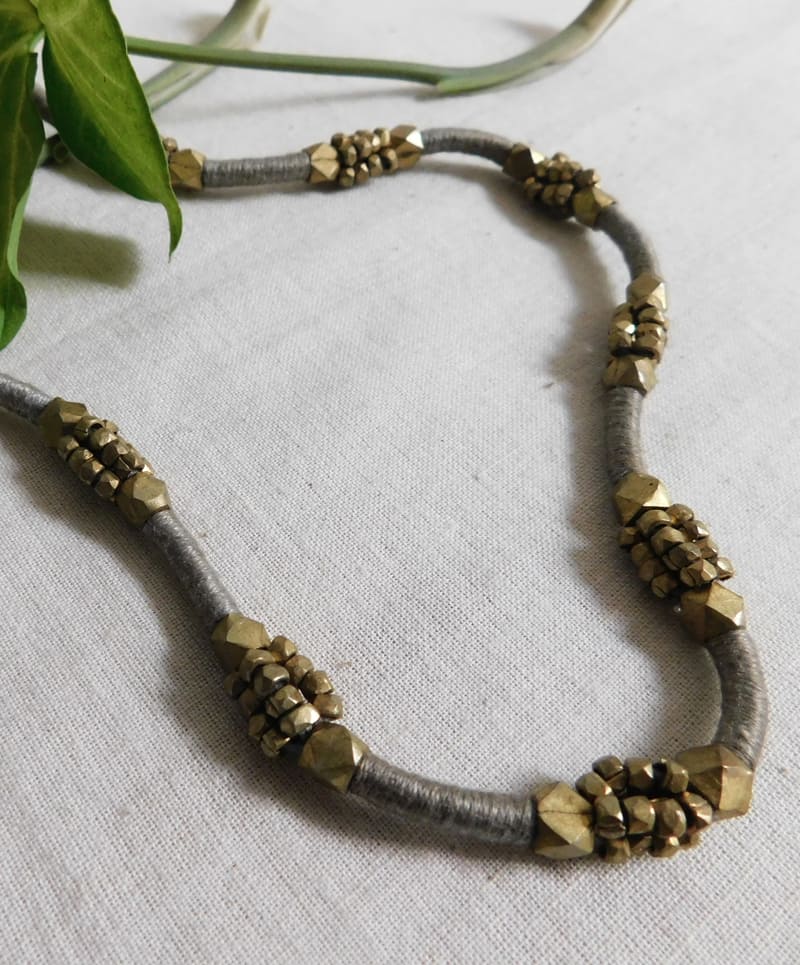 Detail of handmade necklace by Sasha