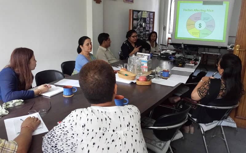 Sasha leading a development consultation session