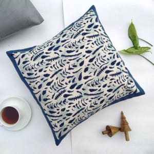 Leaf print Cushion cover