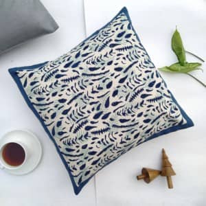 Leaf print Cushion cover