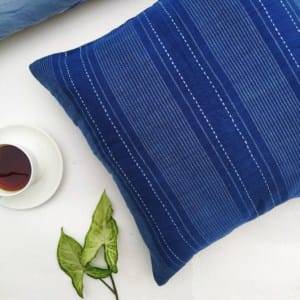Kantha stripe embroidery Cushion Cover